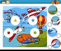 Match pieces game cartoon