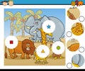 Match pieces game cartoon