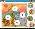 Match pieces game cartoon