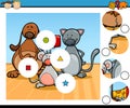 Match pieces game cartoon