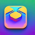 Match 3 Software App Style Icon. Generative AI. Royalty Free Stock Photo