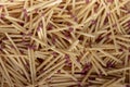 Match sticks with brown heads in a row. Texture Royalty Free Stock Photo