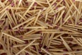 Match sticks with brown heads in a row. Texture Royalty Free Stock Photo