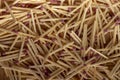 Match sticks with brown heads in a row. Texture Royalty Free Stock Photo