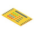 Match ticket lottery icon, isometric style