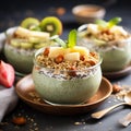 Matcha Chia Seed Puddings