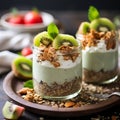 Matcha Chia Seed Puddings