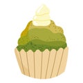 matcha cupcake icon Royalty Free Stock Photo