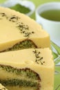 Matcha green tea cake Royalty Free Stock Photo