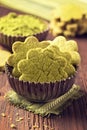 Matcha green tea cookies Royalty Free Stock Photo