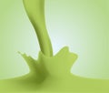 Matcha green Tea Flavored Milk splash