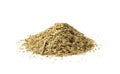 Matcha and Green Tea Leaves Mix Isolated, Dry Fresh Herbal Tea P