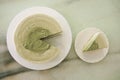 Matcha green tea mousse cake Royalty Free Stock Photo