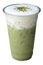 Matcha iced topping with cream cheese isolated