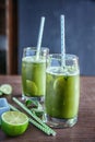 Matcha Mint Iced Tea Royalty Free Stock Photo