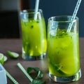 Matcha Mint Iced Tea Royalty Free Stock Photo