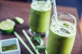 Matcha Mint Iced Tea Royalty Free Stock Photo