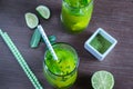 Matcha Mint Iced Tea Royalty Free Stock Photo