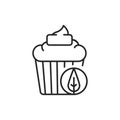 Matcha muffin color line icon. Pictogram for web page, mobile app, promo Royalty Free Stock Photo