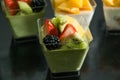 Matcha Panna Cotta Royalty Free Stock Photo