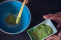 Matcha Powder In A Bowl