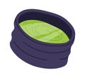 Matcha products flat icon Green powder