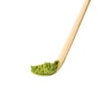 Matcha spoon with powdered green tea