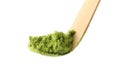 Matcha spoon with powdered green tea