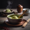 Matcha Tea Bowl with Bamboo Whisk and Spoon