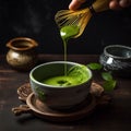 Matcha Tea Bowl with Bamboo Whisk and Spoon