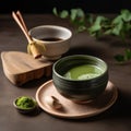 Matcha Tea Bowl with Bamboo Whisk and Spoon