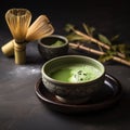 Matcha Tea Bowl with Bamboo Whisk and Spoon