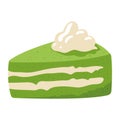 matcha tea cake icon Royalty Free Stock Photo