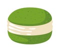 matcha tea cookie icon Royalty Free Stock Photo