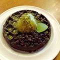 Matcha Waffle with Ice Cream