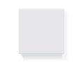 Square box on a white background top view mock up Royalty Free Stock Photo