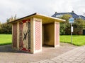 Matchbox busstop shelter in Warga, Leeuwarden, Friesland, Netherlands Royalty Free Stock Photo