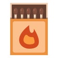 Matchbox icon, flat style