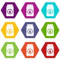 Matchbox icon set color hexahedron