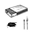 Matchbox vector drawing. Hand drawn matches box illustration. Bu Royalty Free Stock Photo