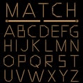 Matches Alphabet Royalty Free Stock Photo