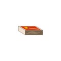 Matches box flat style vector isolated illustration Royalty Free Stock Photo