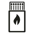 Matches box icon simple vector. Trip camp Royalty Free Stock Photo