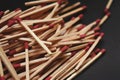 Matches bunch, black background Royalty Free Stock Photo