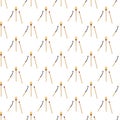 Matches, a burning and burned match. Seamless pattern with matches on a white.