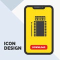 matches, camping, fire, bonfire, box Glyph Icon in Mobile for Download Page. Yellow Background