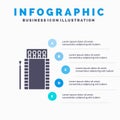 matches, camping, fire, bonfire, box Infographics Template for Website and Presentation. GLyph Gray icon with Blue infographic Royalty Free Stock Photo