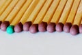 Matches of different colors on a white background Royalty Free Stock Photo