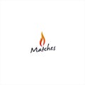 Matches Flame Logo Template Design Royalty Free Stock Photo