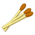 Matches icon, cartoon style